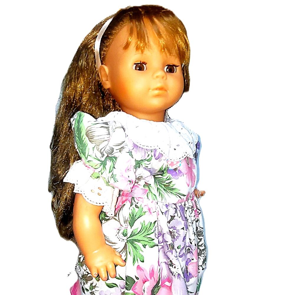 20" 1986 Vintage Brown Eyed Brunette Max Zapf Doll West Germany - Picture 15 of 15